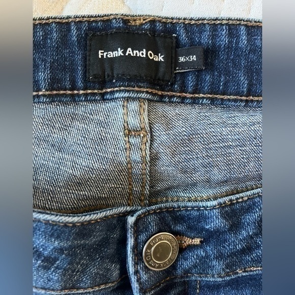 3/$30 _ FRANK AND OAK | The Dylan Slim Denim Pant medium blue wash 36W x 34L‌‌‌‌ - Picture 8 of 12